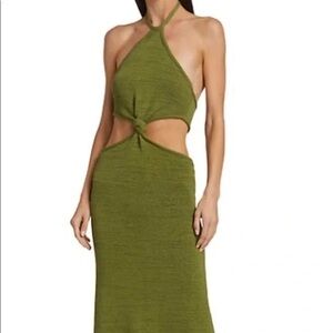 Cult Gaia Womens Cameron Knit Cut Out Halter Dress Size Small: GOOD CONDITION